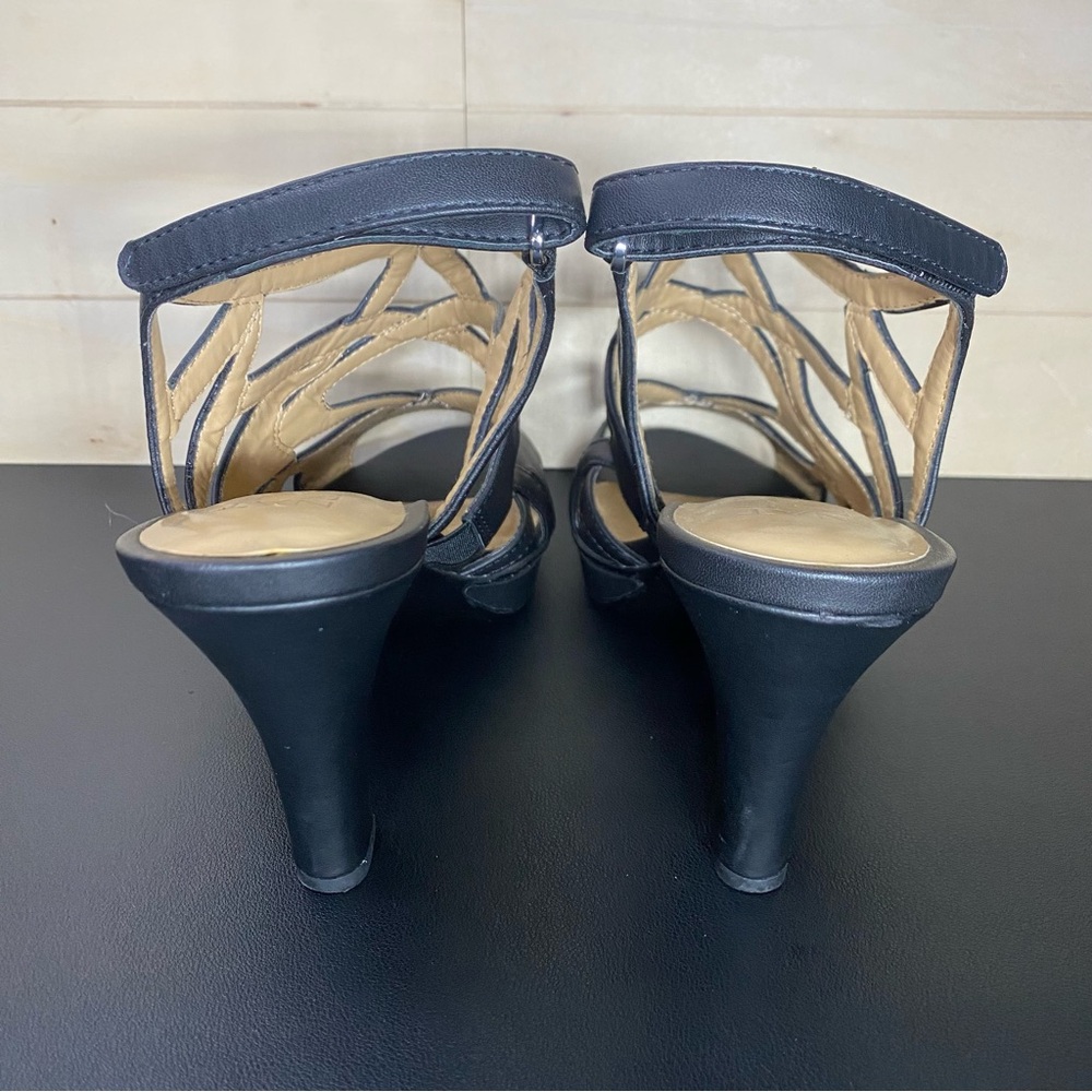 Naturalizer Dakota Black Heels Women's Size 10 Shoes M Faux Leather Pumps - Picture 6 of 10